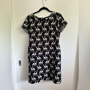 Anthropologie Black Black Giraffe Dress